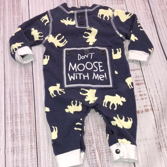 To sleep bear size 80/12-18 months pajama onesie moose print - Picture 4 of 4
